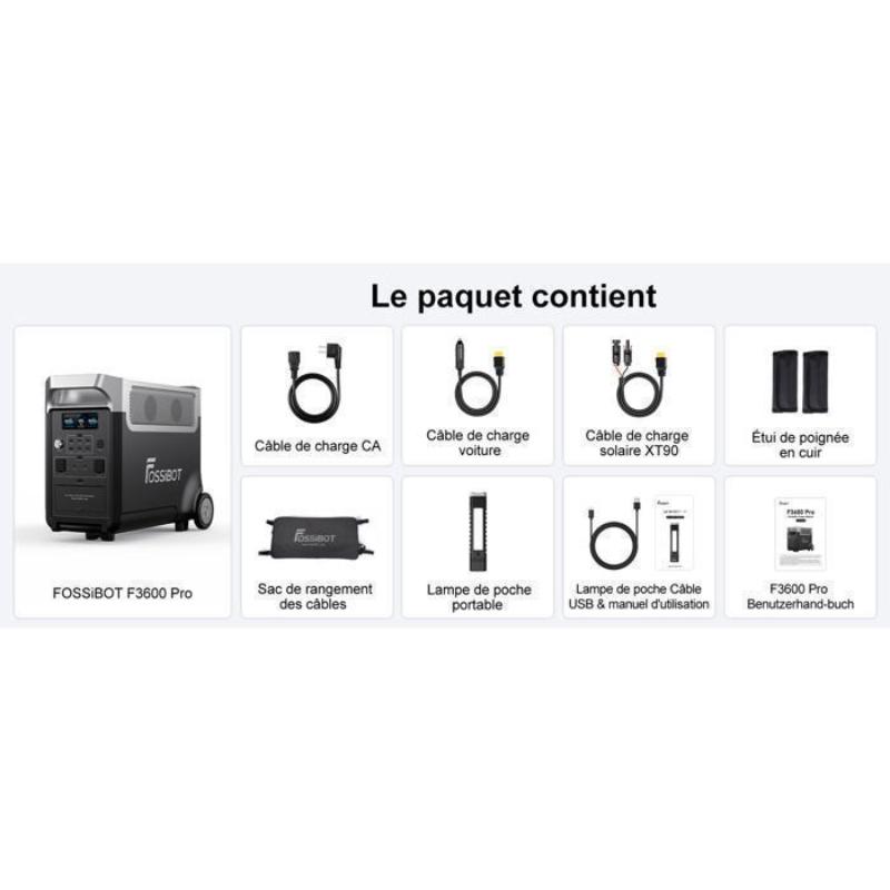FOSSIBOT F3600PRO + FB3840 + 2 Paneles Solares 400W Generador Solar Portátil LiFePO4 7680Wh 7200W