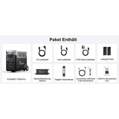 Generador Solar Portátil FOSSiBOT F3600 PRO 3840Wh 3600W + 2 Paneles Solares 420W