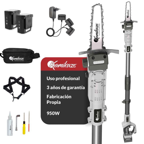 Motosierra Eléctrica con Pértiga Telescópica Inalámbrica 12,6V Corte Ø160 mm
