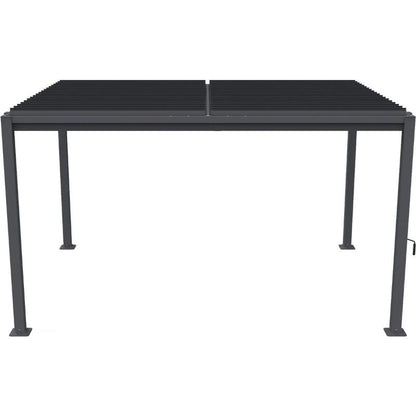 Pérgola Bioclimática Howard 4x3 m con Lamas Orientables Acero Galvanizado Gris