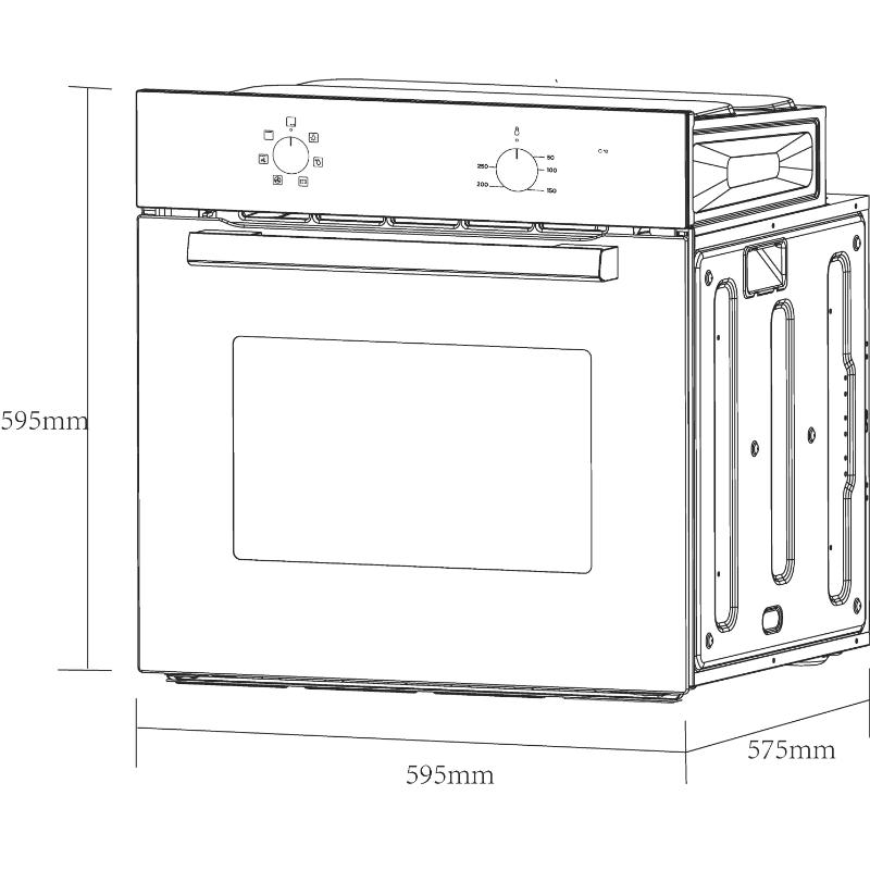 Pack Horno Eléctrico y Placa de Inducción 3 Zonas Cooke & Lewis