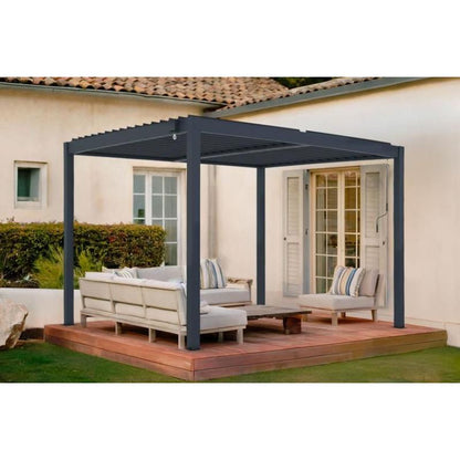 Pérgola Bioclimática Autoportante PIANA 3x2,5 m Aluminio Gris Antracita