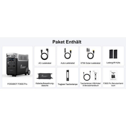 Estación de Energía Portátil FOSSiBOT F3600PRO 3840Wh 3600W LiFePO4 WiFi Bluetooth