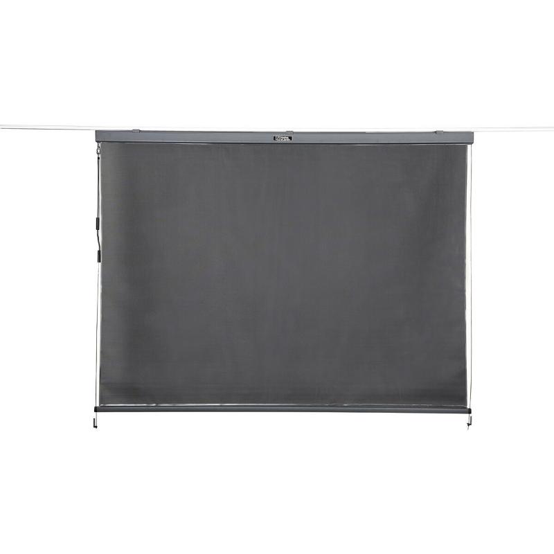 Pérgola Bioclimática WINDSOR 3x4 m de Aluminio Gris con Toldo Lateral