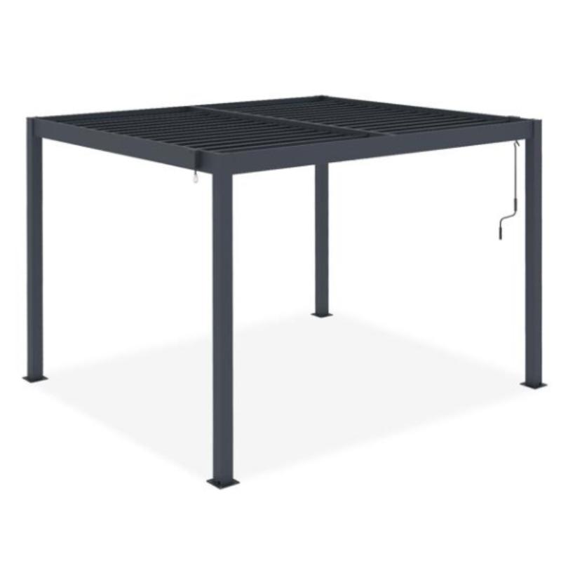 Pérgola Bioclimática Autoportante PIANA 3x2,5 m Aluminio Gris Antracita
