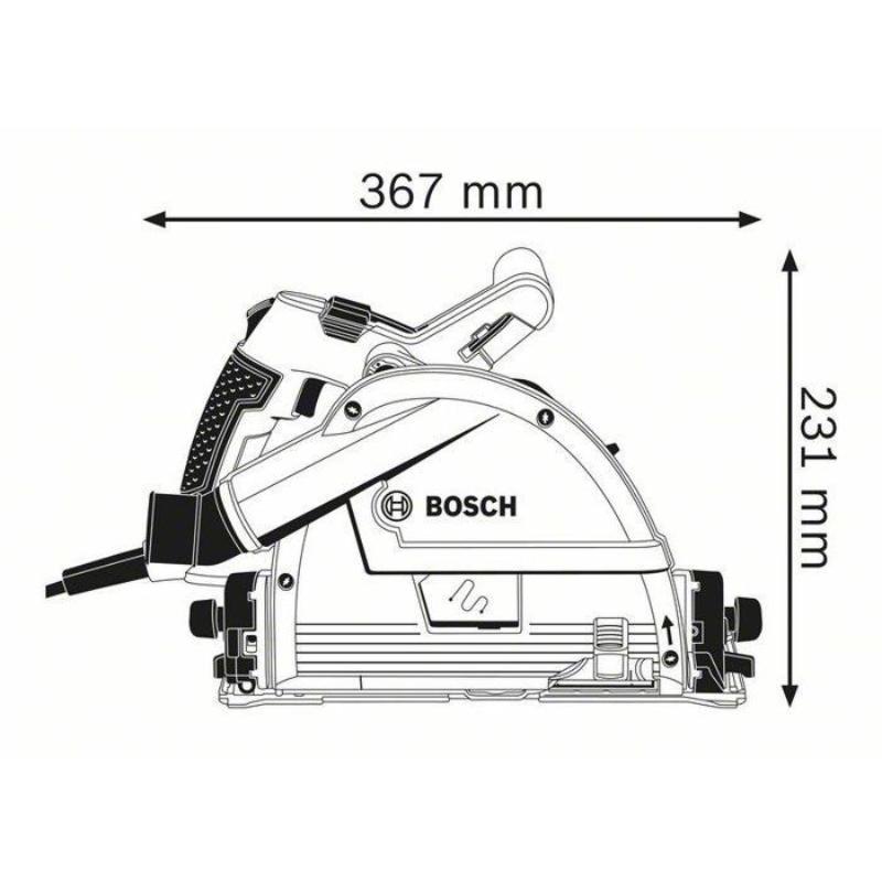 Sierra Circular de Inmersión Bosch GKT 55 GCE 1400W Ø165 mm