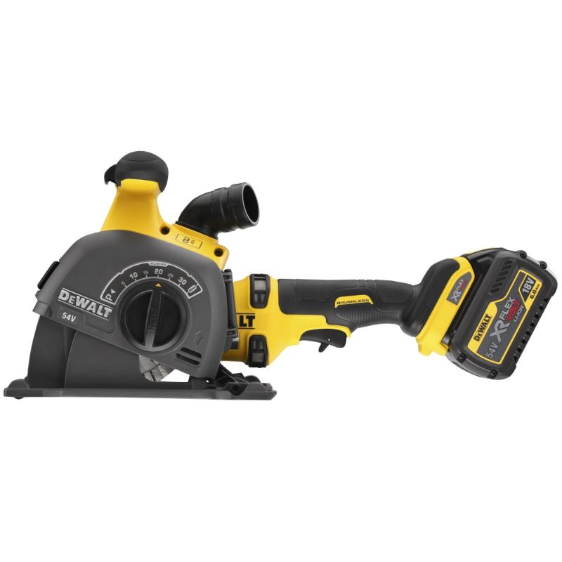 DeWalt ranuradora de hormigón XR Flexvolt 54V brushless 125 mm 2x2Ah Li-Ion con maletín TSTAK