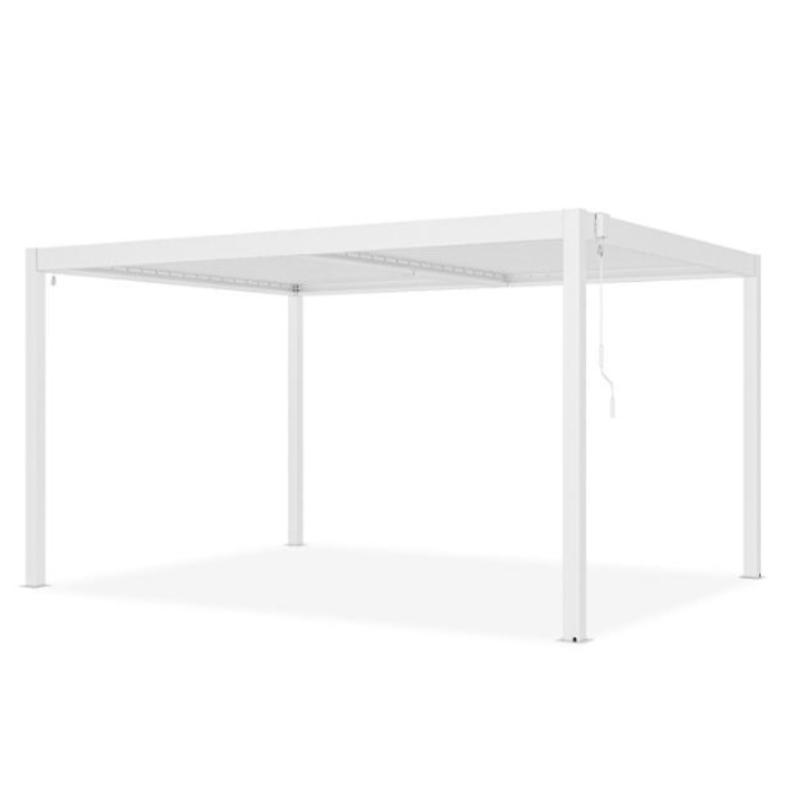 Pérgola Bioclimática Autoportante PIANA 4x3 m Aluminio Blanco con Lamas Orientables