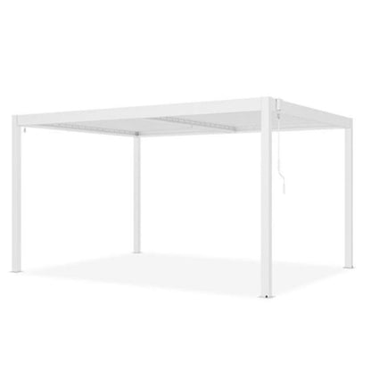 Pérgola Bioclimática Autoportante PIANA 4x3 m Aluminio Blanco con Lamas Orientables